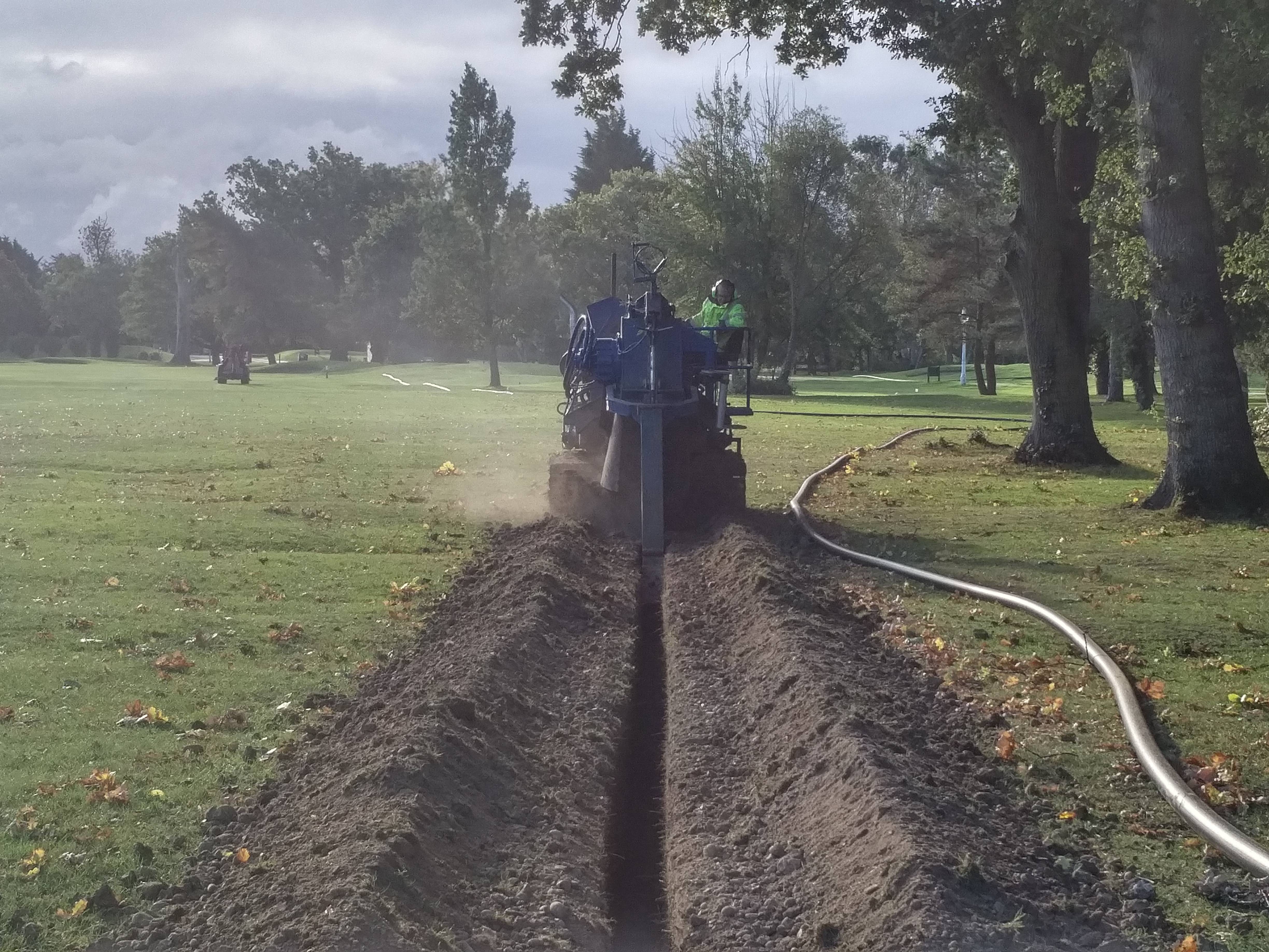 Trenching in new pipe at Bush Hill